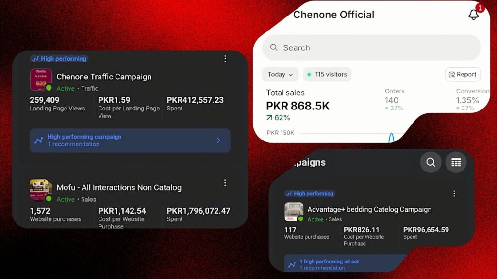 ChenOne e-commerce campaign creative managed by WEBTOS